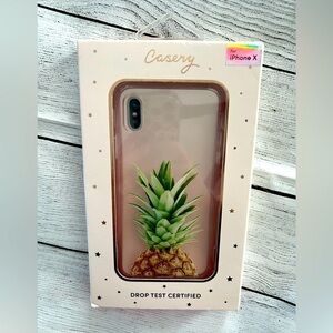 Casery IPhone X Case Clear Pineapple Drop Proof NWT